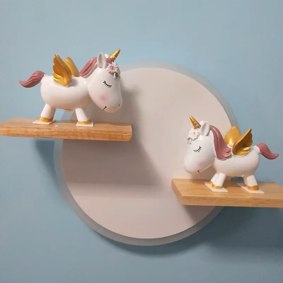 Nowoczesny ceramiczny kinkiet do pokoju dzieci sypialnia jednorożec